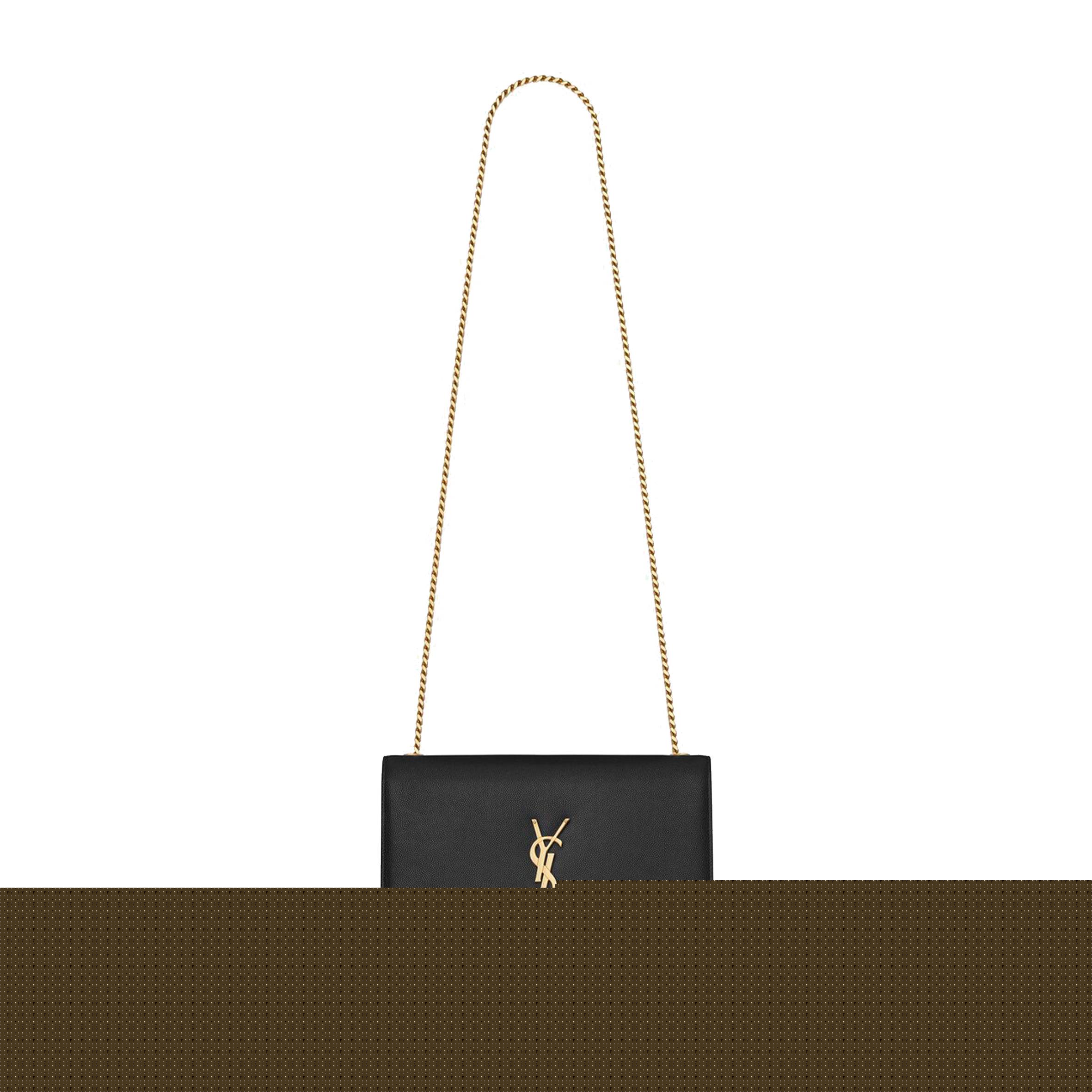 Y*L kate medium chain bag in grain de poudre embossed leather (24*14.5*5.5cm)