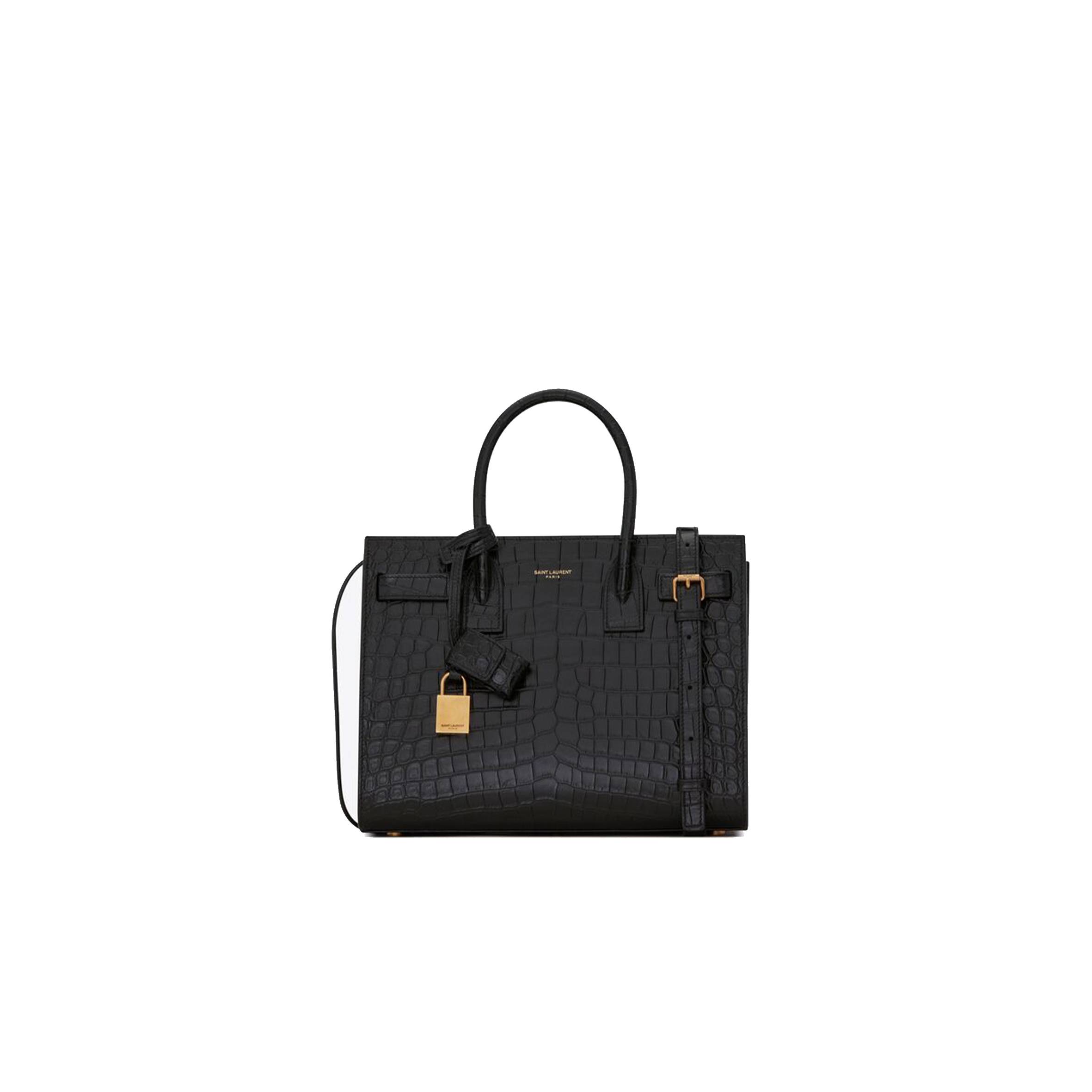 Y*L sac de jour baby in crocodile-embossed matte leather 421863dzeaw1000 (26*20.5*12.5cm)