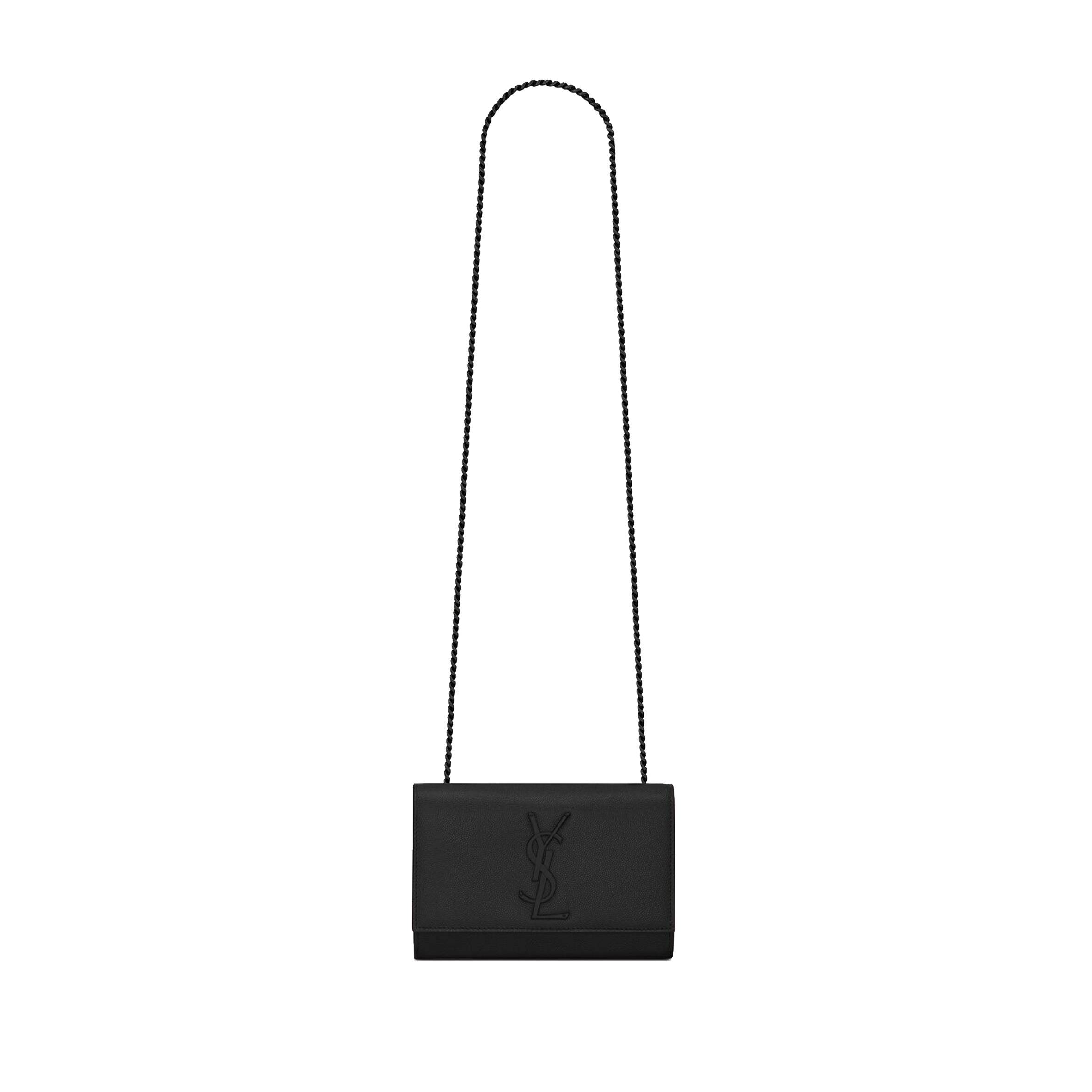 Y*L kate small chain bag in grain de poudre embossed leather 469390bow0u1000 (20*12.5*5cm)
