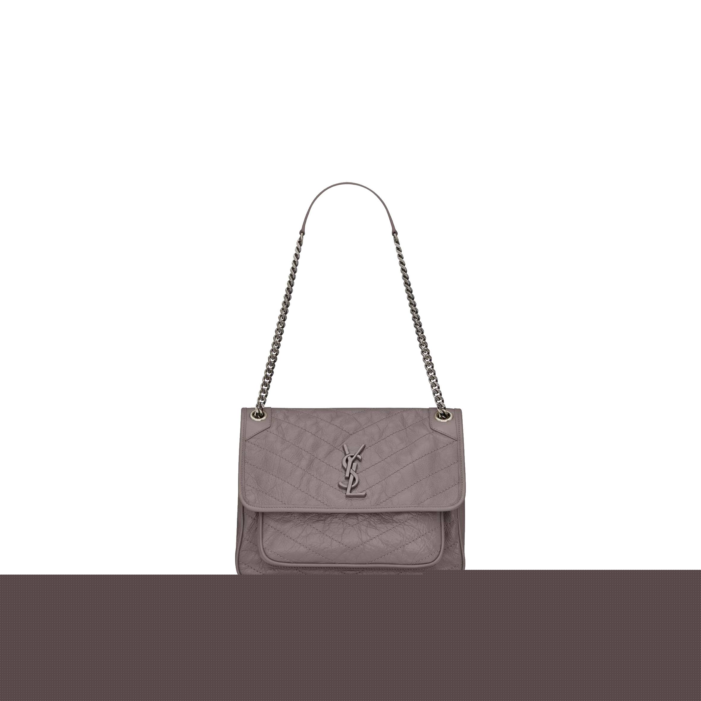 Y*L niki medium chain bag in crinkled vintage leather 4988940en041202 (28*20*8.5cm)