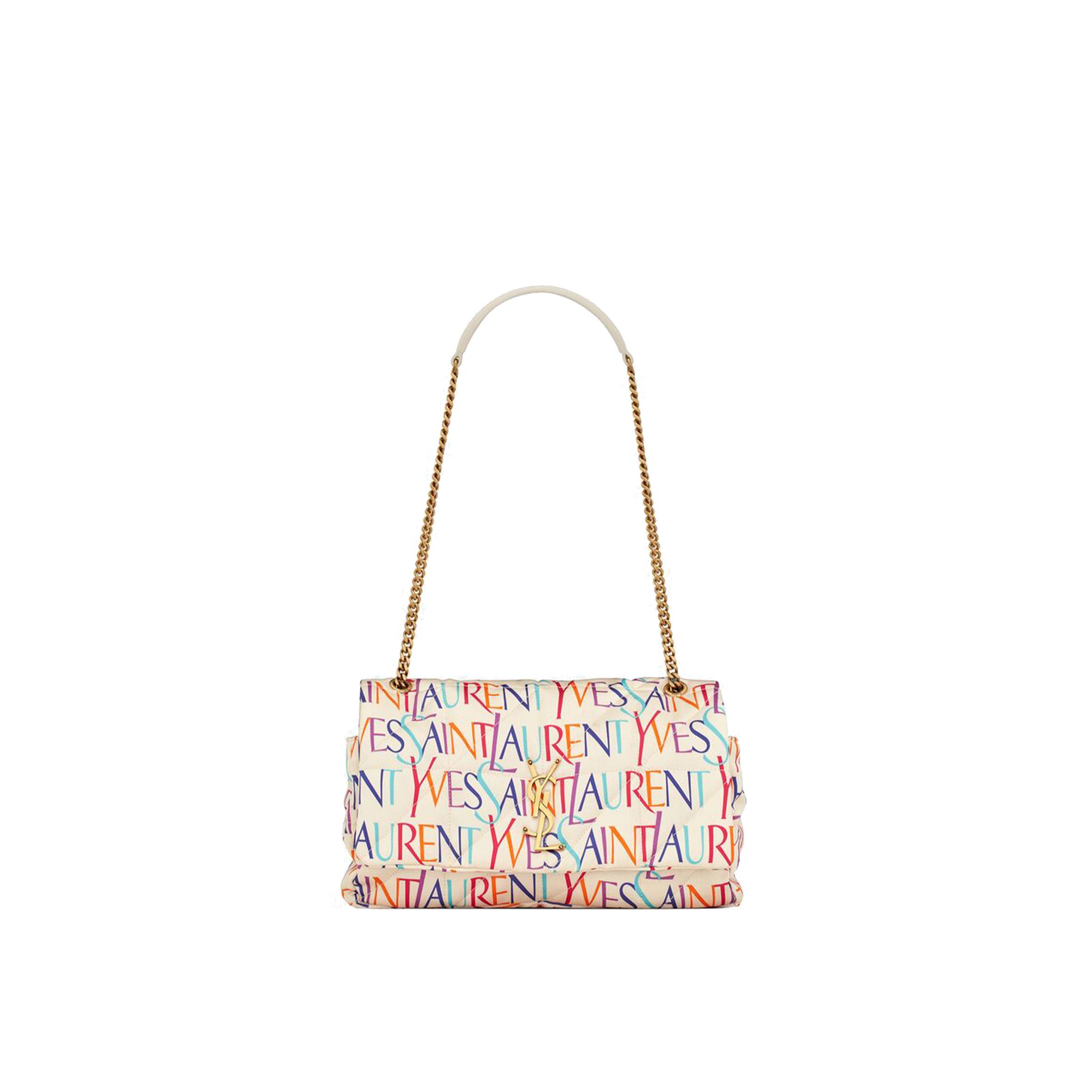 y*l jamie medium chain bag in printed yves Sa**t Lau*nt silk 515821faasj9076 (25*15*7.5cm)