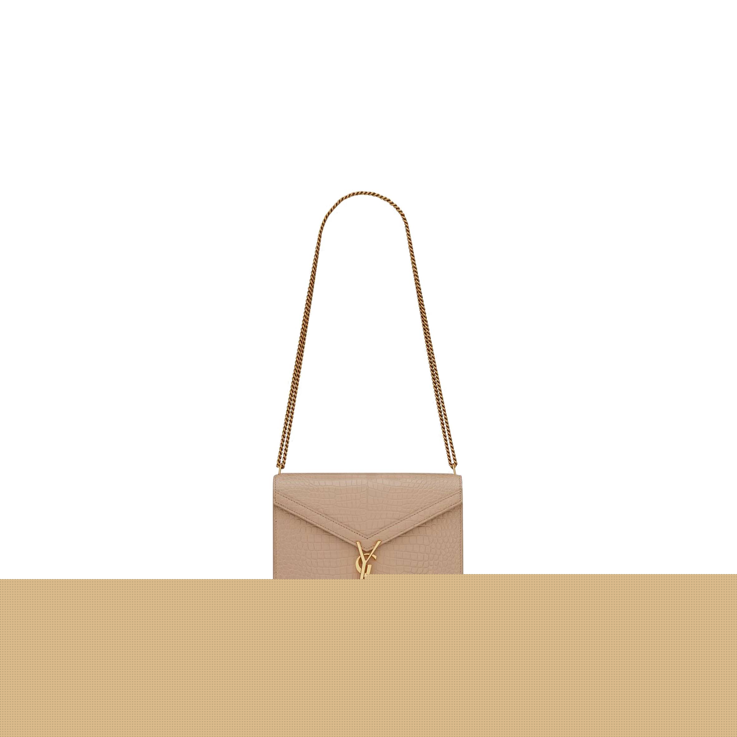 Y*L cassandra medium chain bag in crocodile-embossed shiny leather 532750dnd0j2721 (22*16.5*5.5cm)