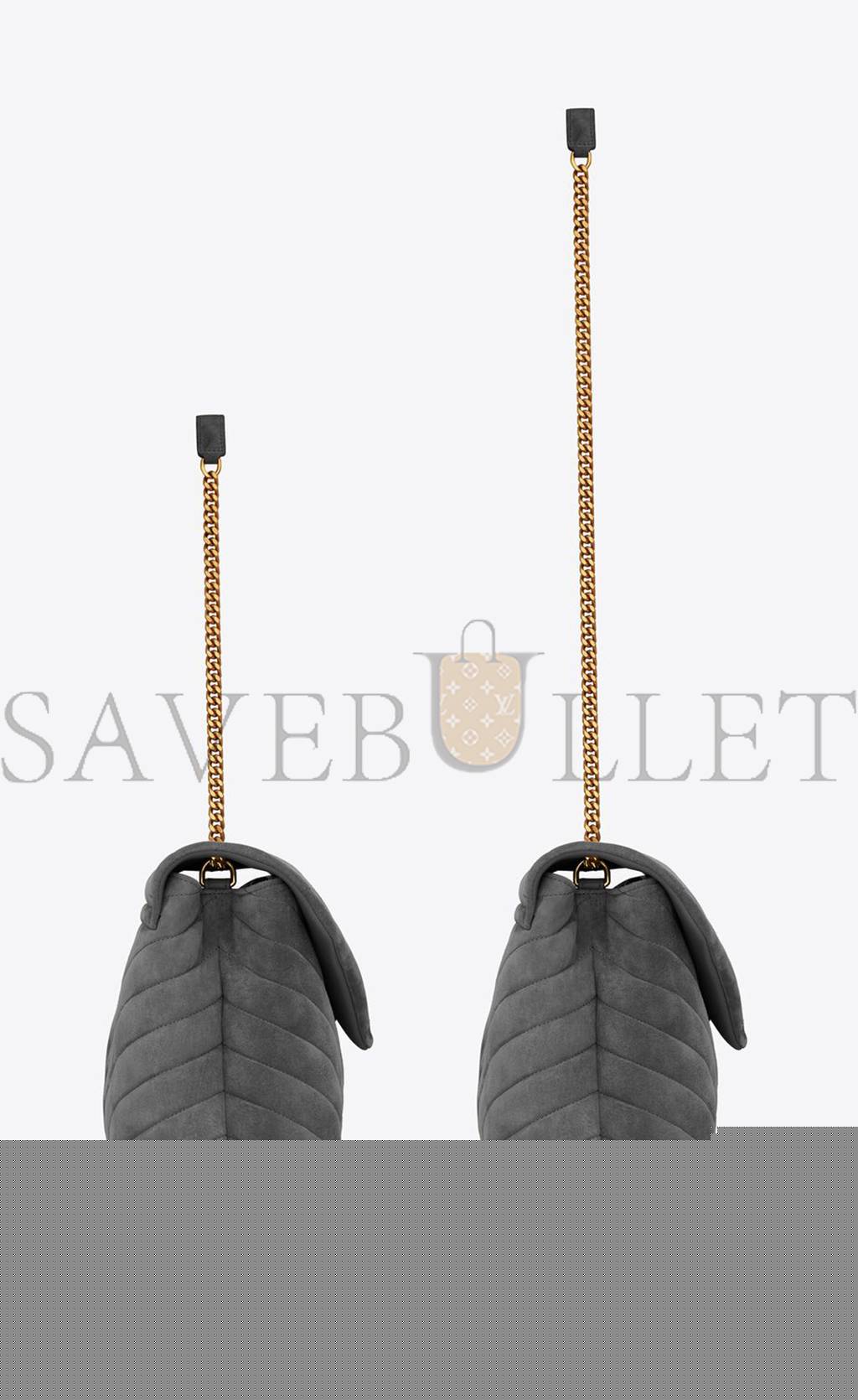 Y*L loulou medium chain bag in "y"-quilted suede 5749461u8671112 (32*22*12cm)