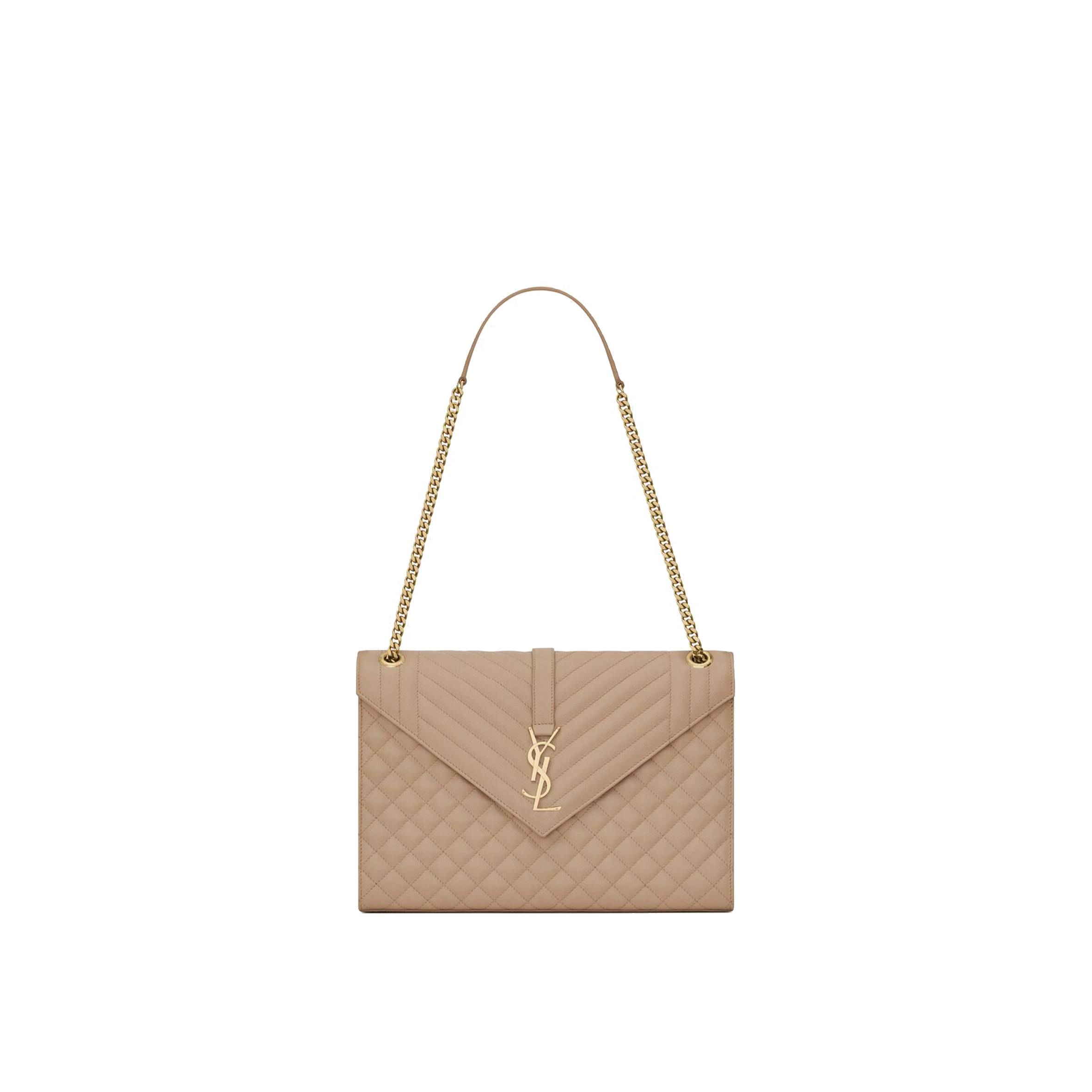 Y*L envelope large bag in mix matelassé grain de poudre embossed leather 600166bow912721 (31*22*7.5cm)