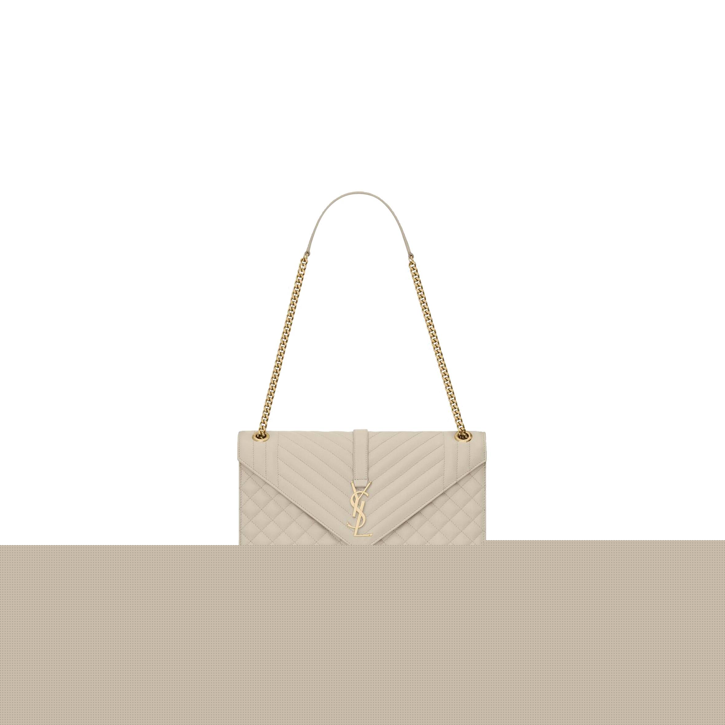 Y*L envelope large bag in mix matelassé grain de poudre embossed leather 600166bow919207 (31*22*7.5cm)