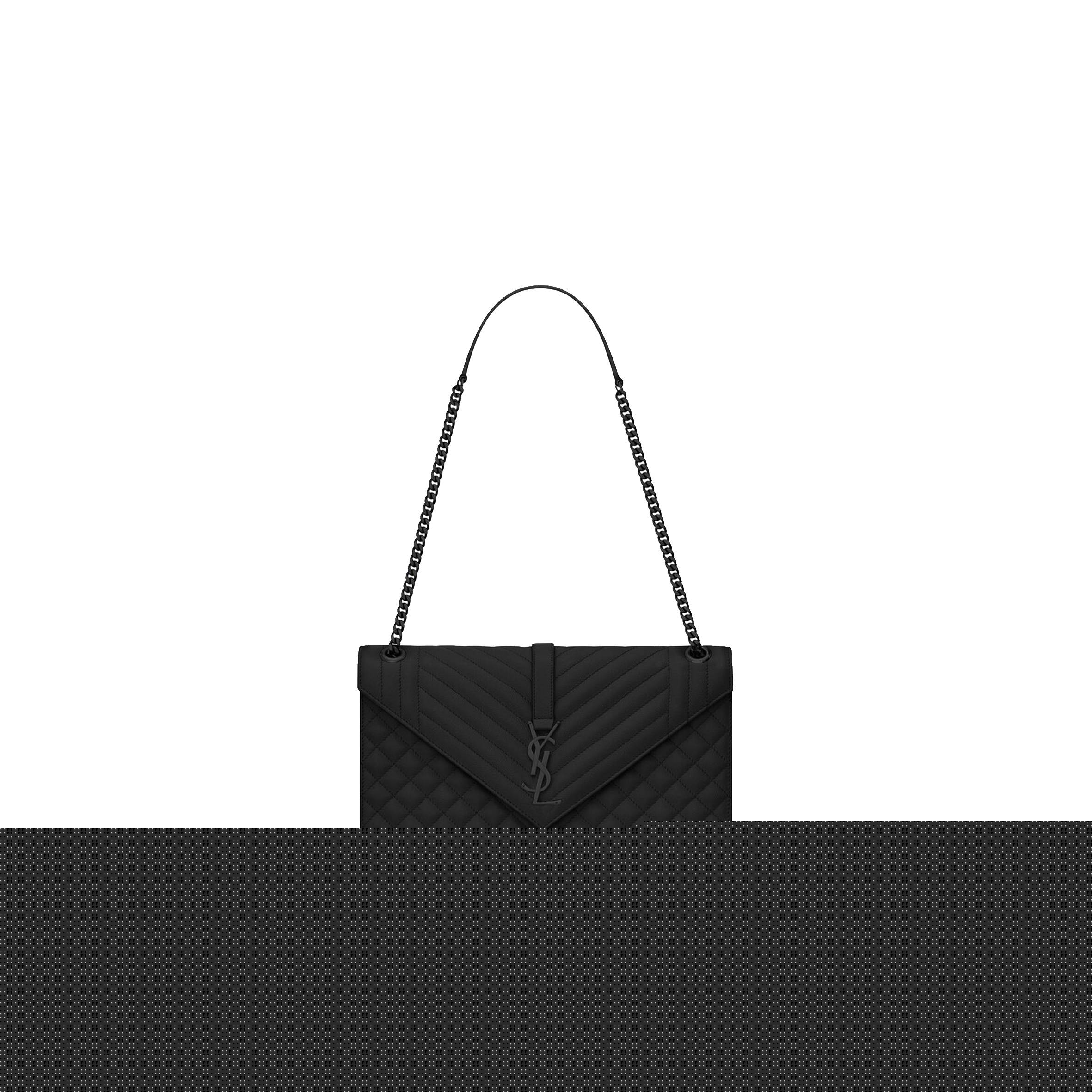Y*L envelope large bag in mix matelassé grain de poudre embossed leather 600166bow981000 (31*22*7.5cm)