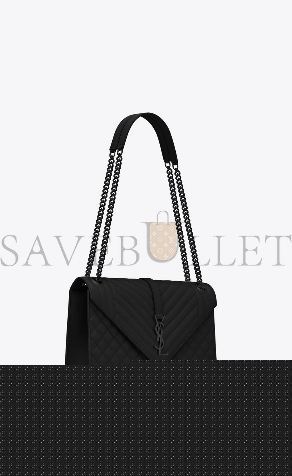 Y*L envelope large bag in mix matelassé grain de poudre embossed leather 600166bow981000 (31*22*7.5cm)