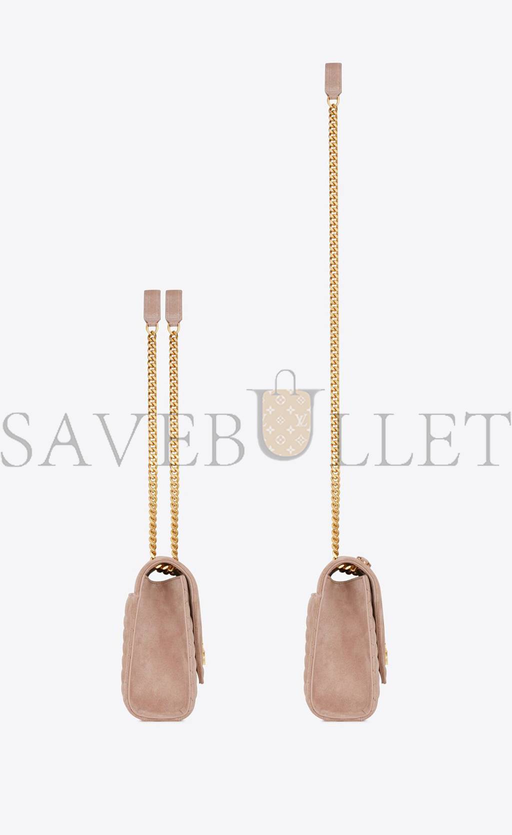 Y*L envelope medium chain bag in mix matelassé suede 6001851s7f12738 (24*17.5*6cm)