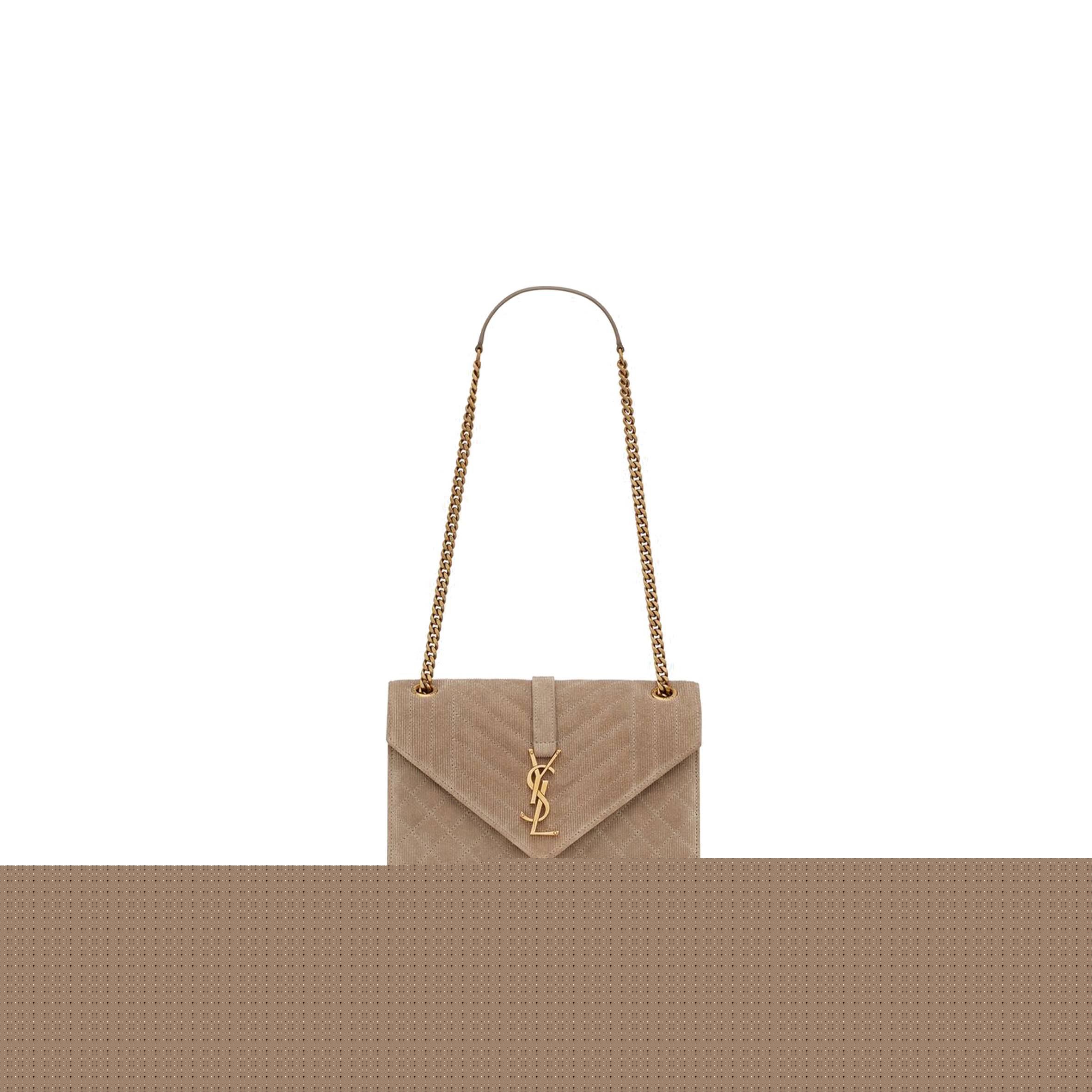 Y*L envelope medium chain bag in mix matelassé corduroy 600185aaaok2826 (24*17.5*6cm)