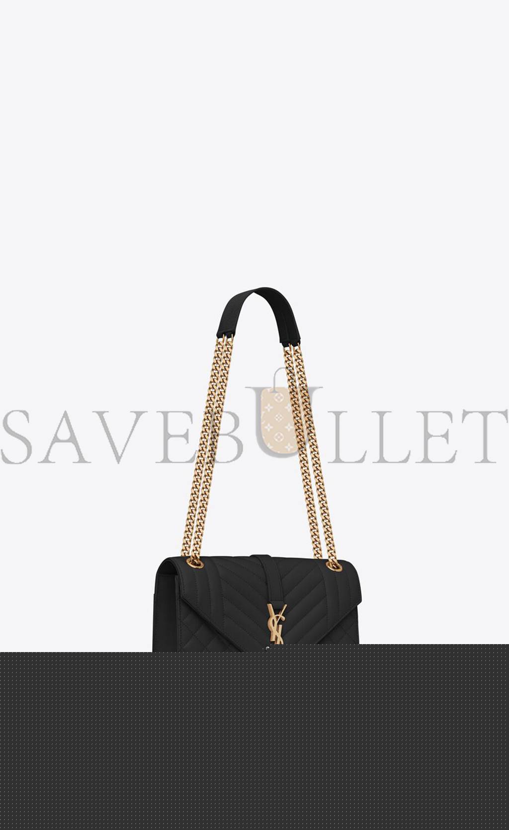 Y*L envelope medium chain bag in mix matelassé grain de poudre embossed leather 600185bow911000 (24*17.5*6cm)
