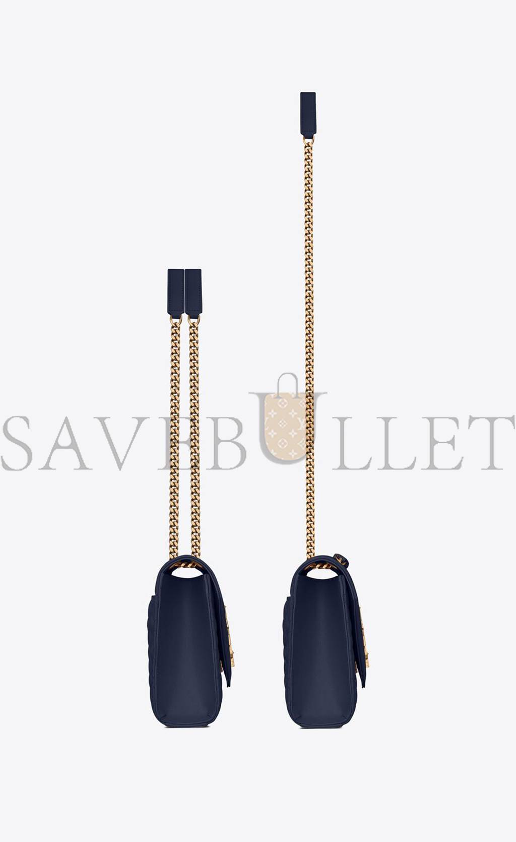 Y*L envelope medium chain bag in mix matelassé grain de poudre embossed leather 600185bow914147 (24*17.5*6cm)