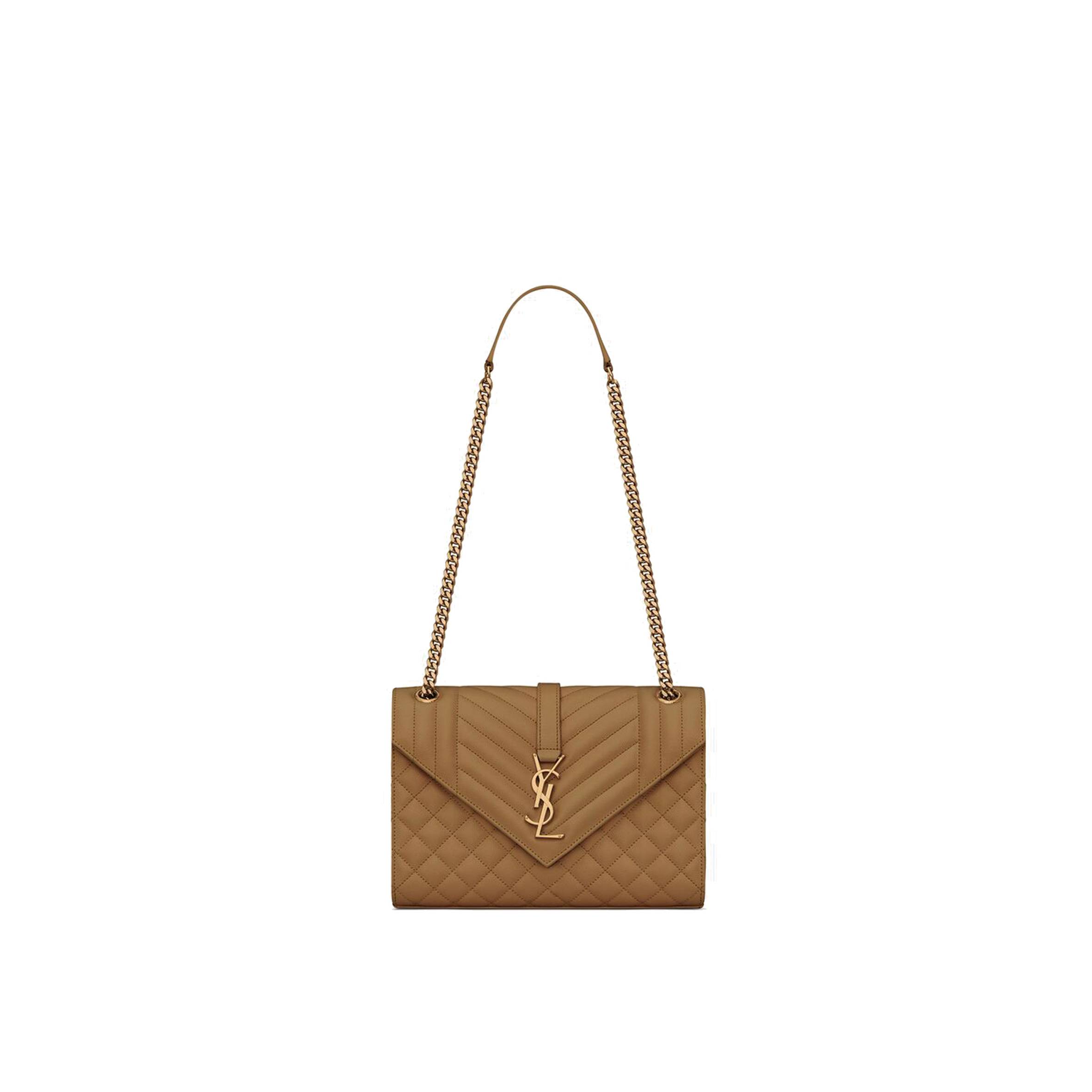 Y*L envelope medium chain bag in mix matelassé grain de poudre embossed leather 600185bow973334 (24*17.5*6cm)