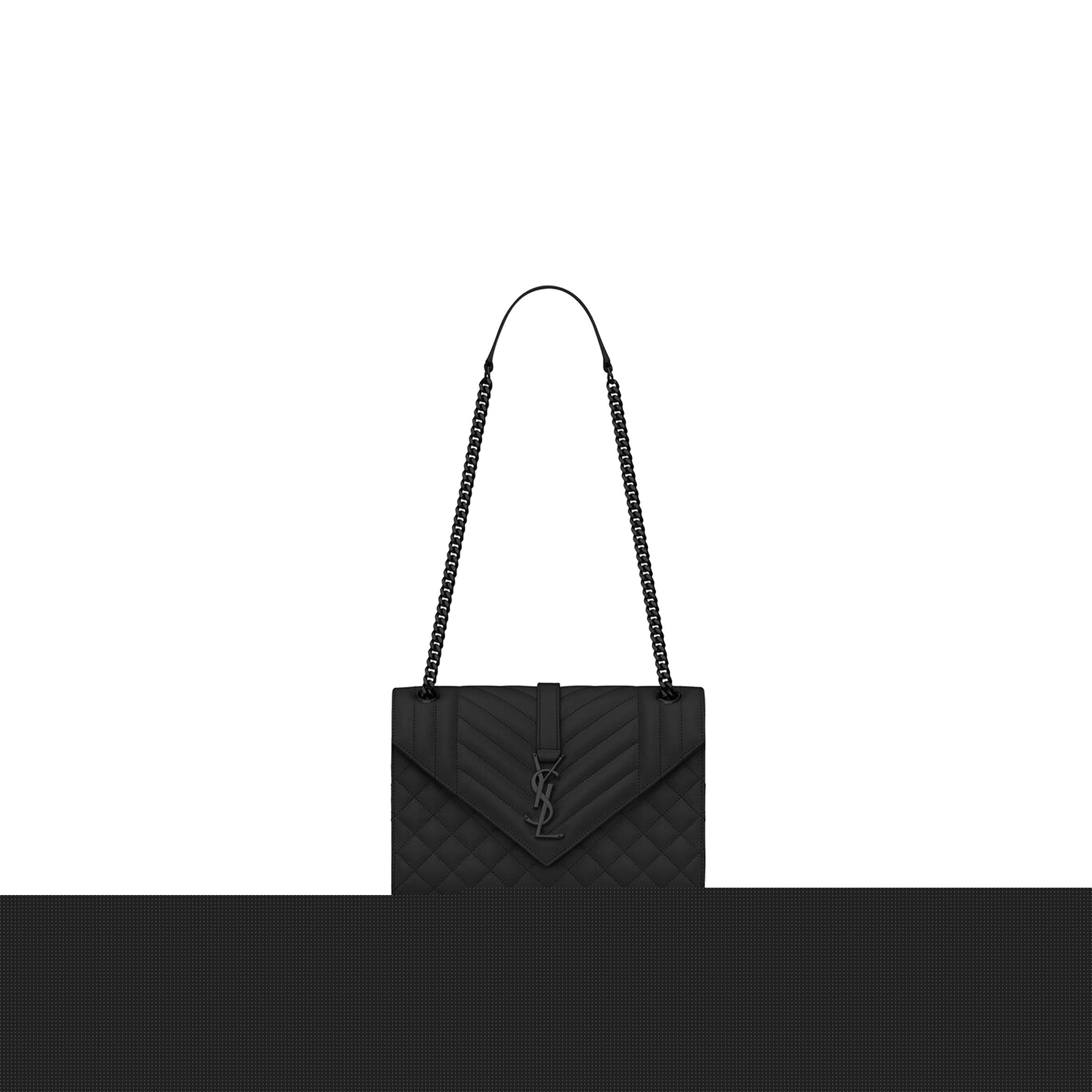 Y*L envelope medium chain bag in mix matelassé grain de poudre embossed leather 600185bow981000 (24*17.5*6cm)