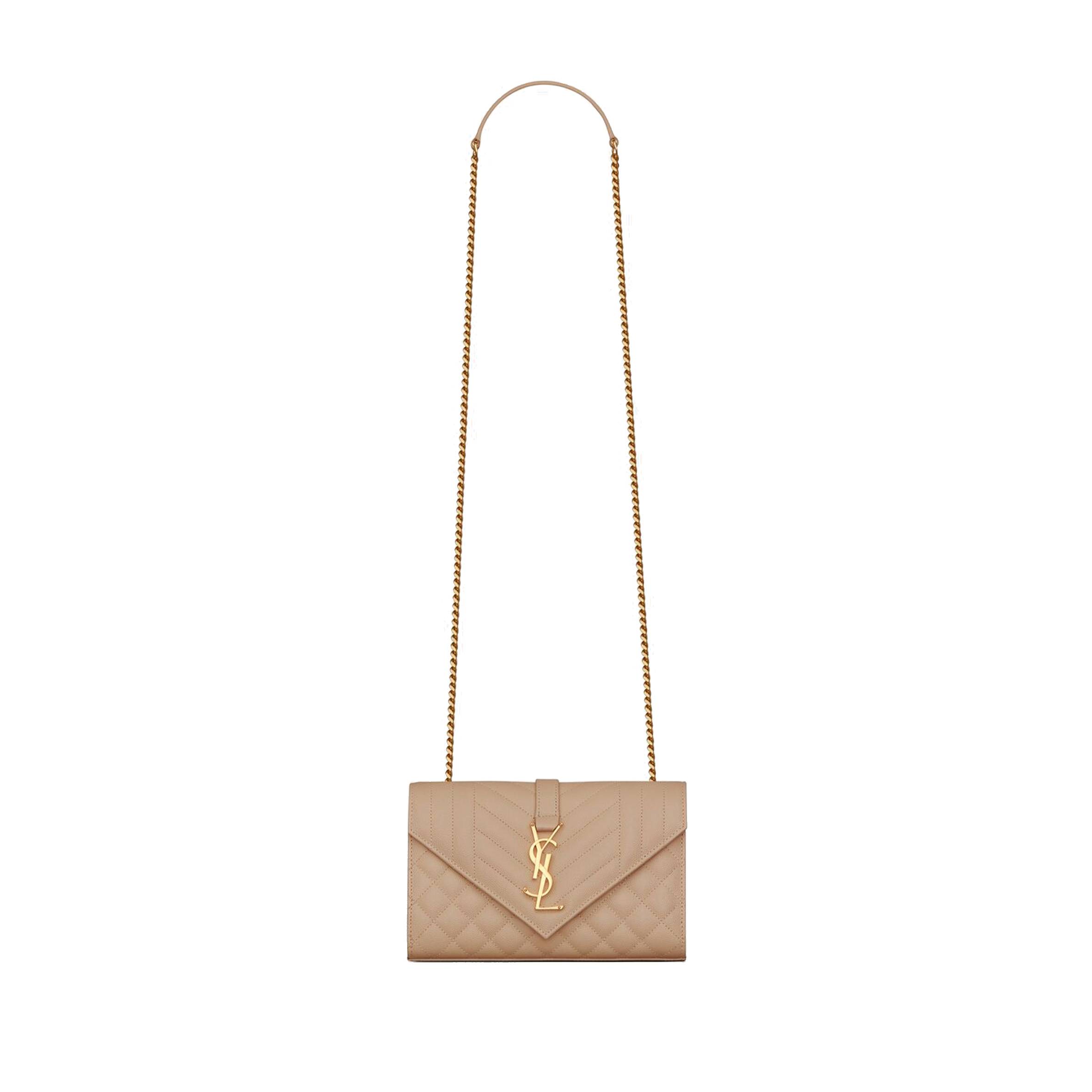 Y*L envelope small bag in mix matelassé grain de poudre embossed leather 600195bow912721 (21*13*6cm)