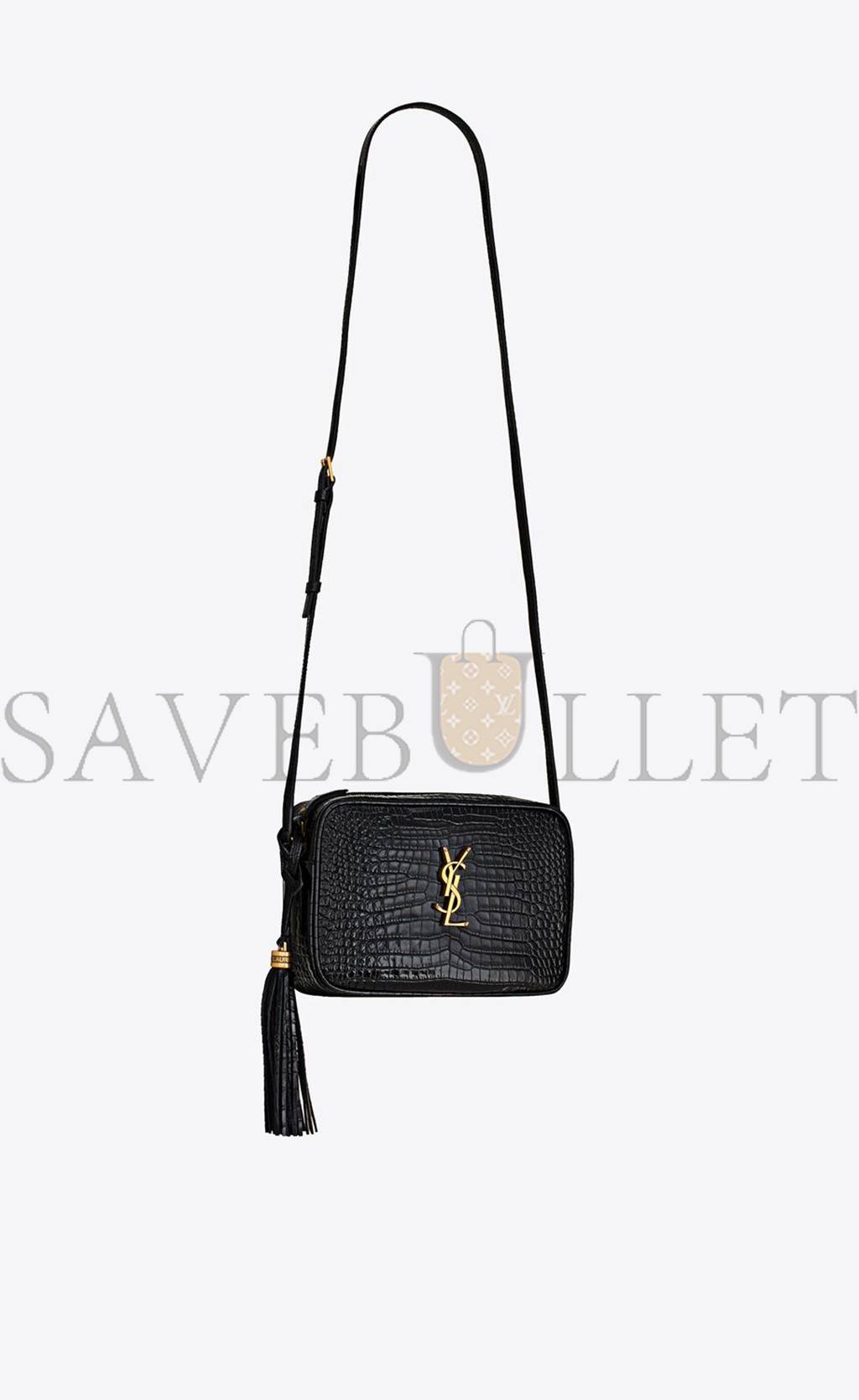 Y*L lou camera bag in crocodile-embossed shiny leather 612542dnd0w1000 (23*16*6cm)