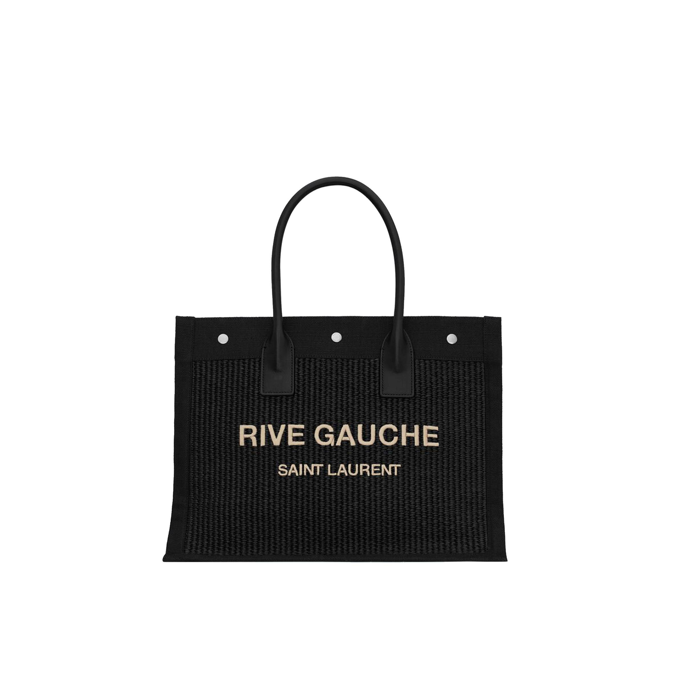 Y*L rive gauche small tote bag in raffia and leather 6174812m21e1050 (39*31*18cm)