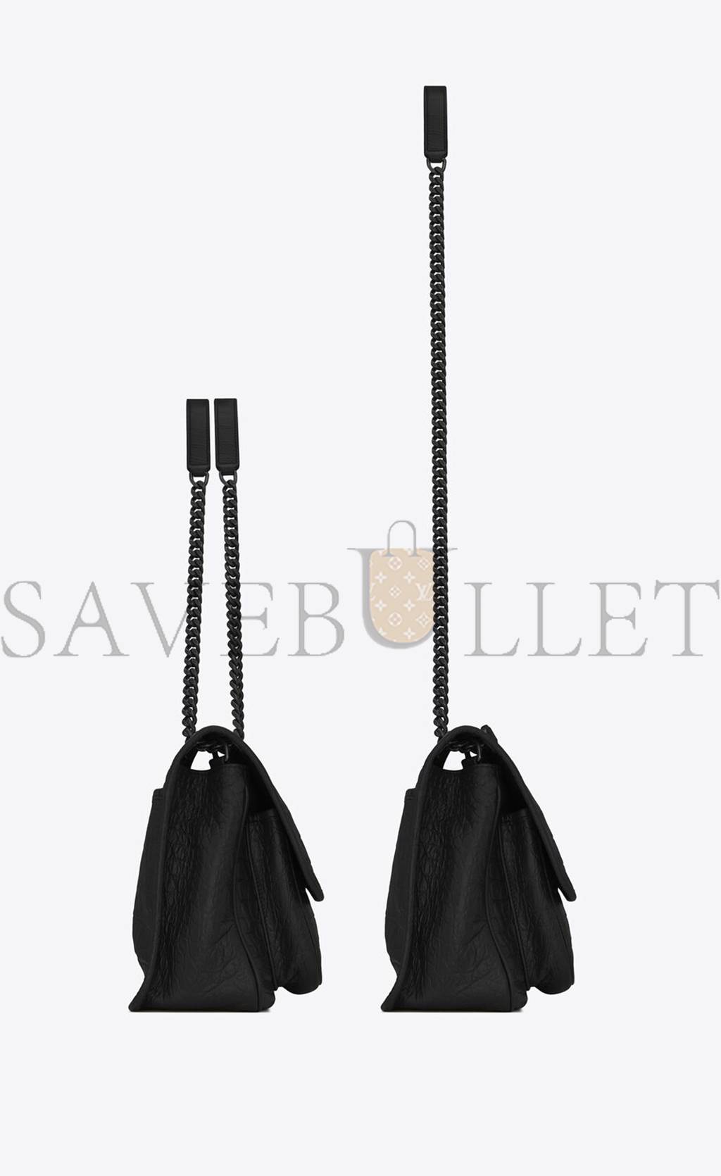 Y*L niki medium chain bag in crocodile-embossed leather 6331501k00u1000 (28*20*8.5cm)