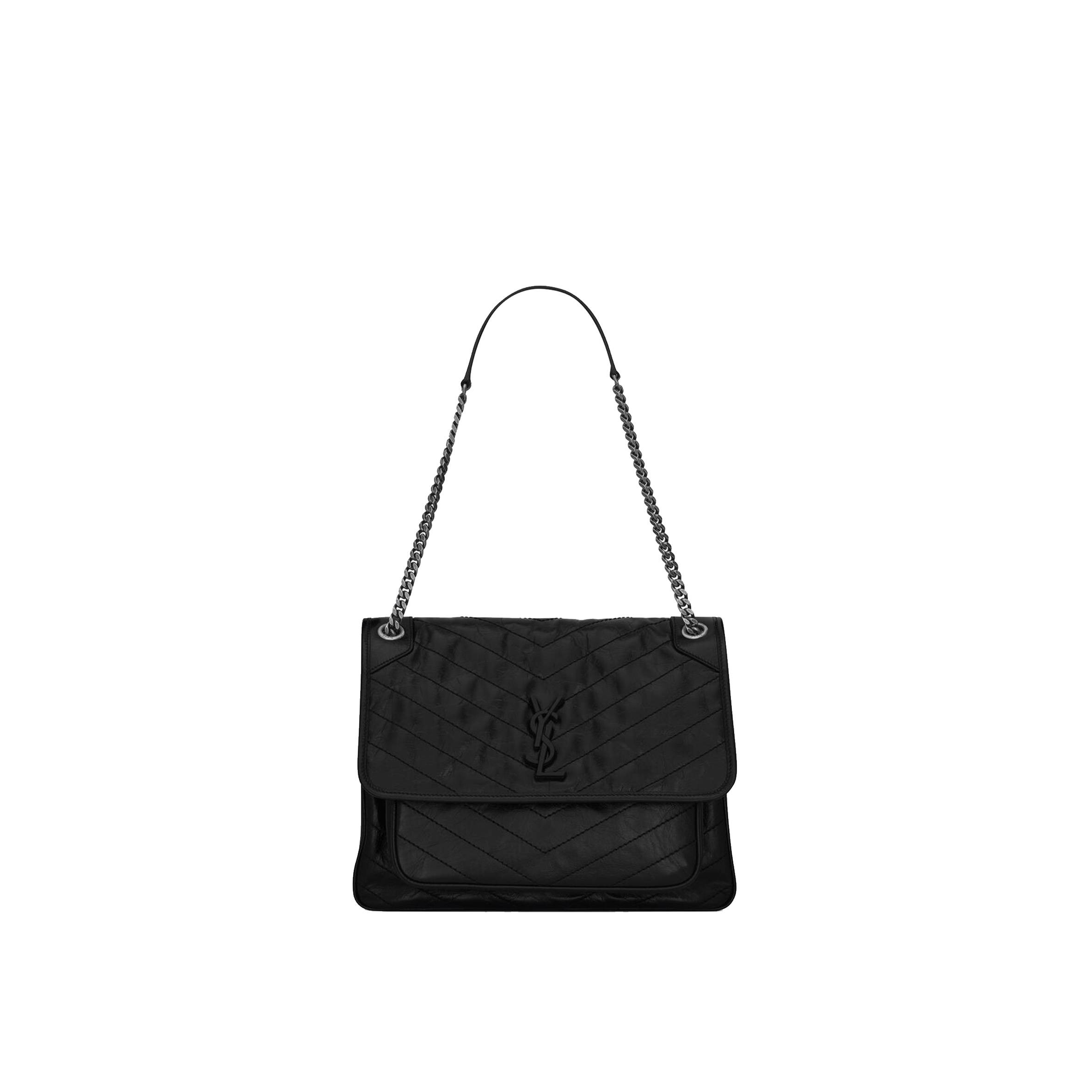 Y*L niki large in crinkled vintage leather 6331570en041000 (32*23*9cm)