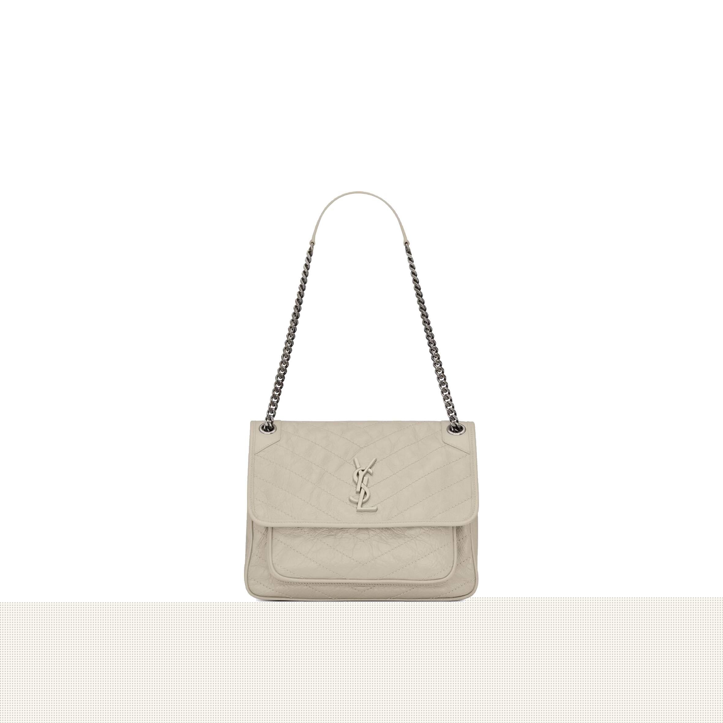 Y*L niki medium chain bag in crinkled vintage leather 6331580en049207 (28*20*8.5cm)