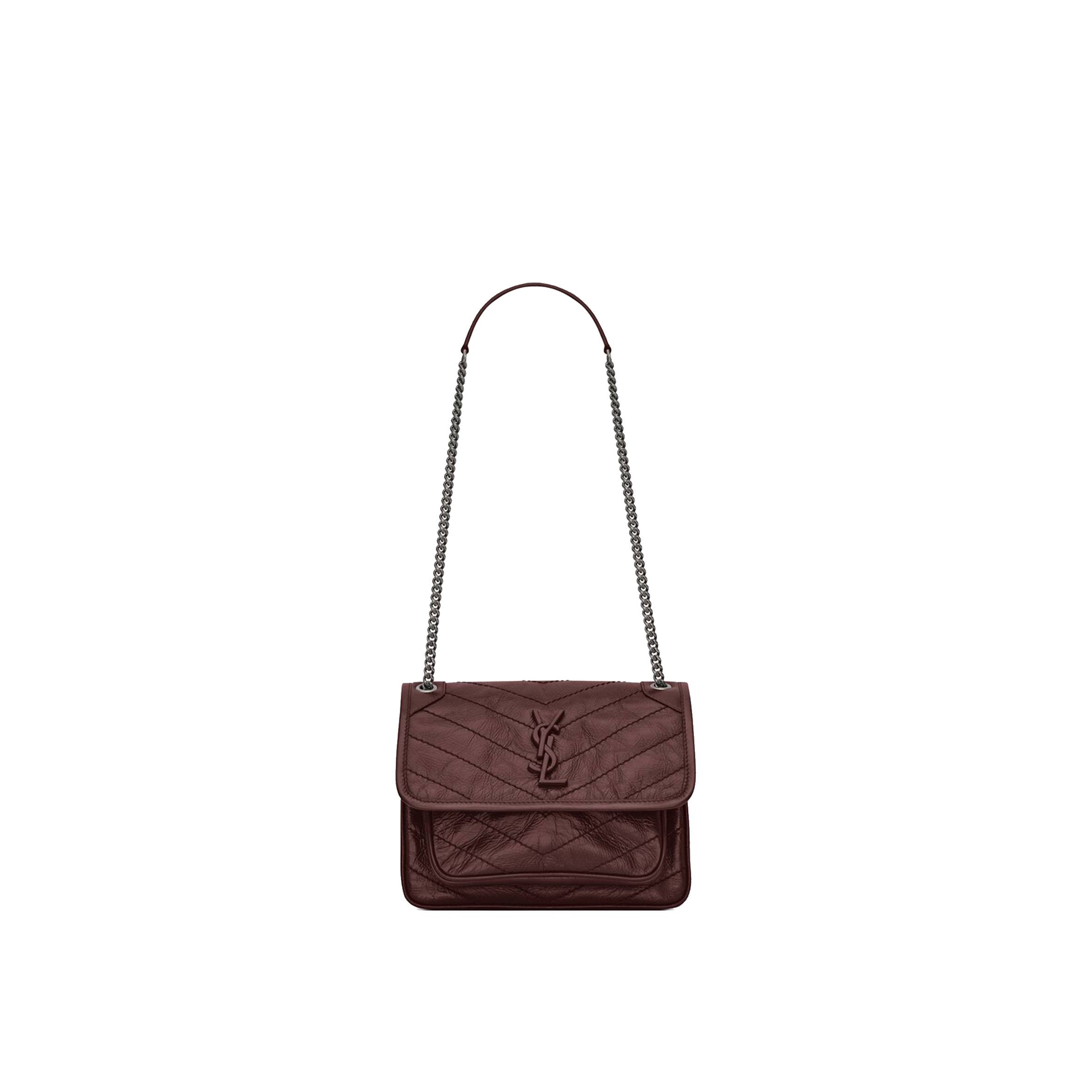 Y*L niki baby chain bag in crinkled vintage leather 6331600en046475 (21*16*7.5cm)