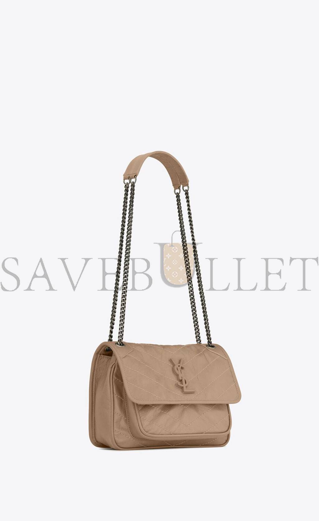 Y*L niki baby chain bag in crinkled vintage vegetable-tanned leather 6331601yg042826 (21*16*7.5cm)