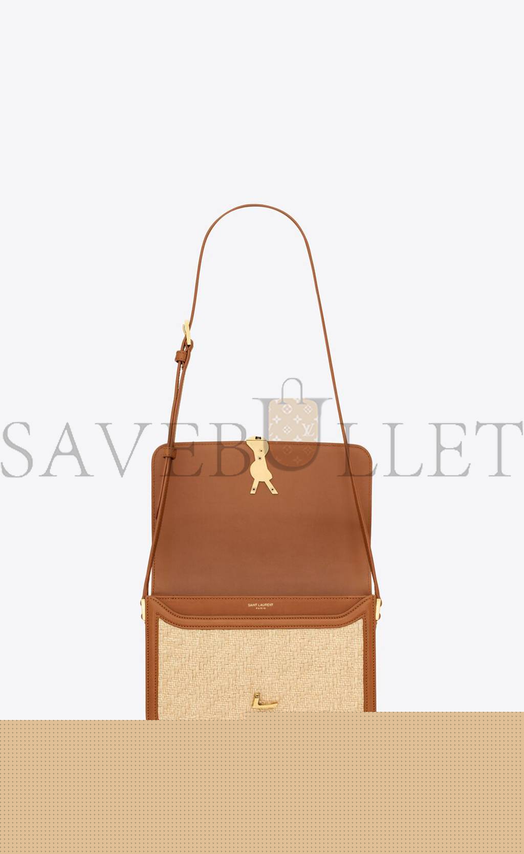 Y*L solferino medium satchel in raffia and vegetable-tanned leather 634305faa7d9783 (23*16*6cm)