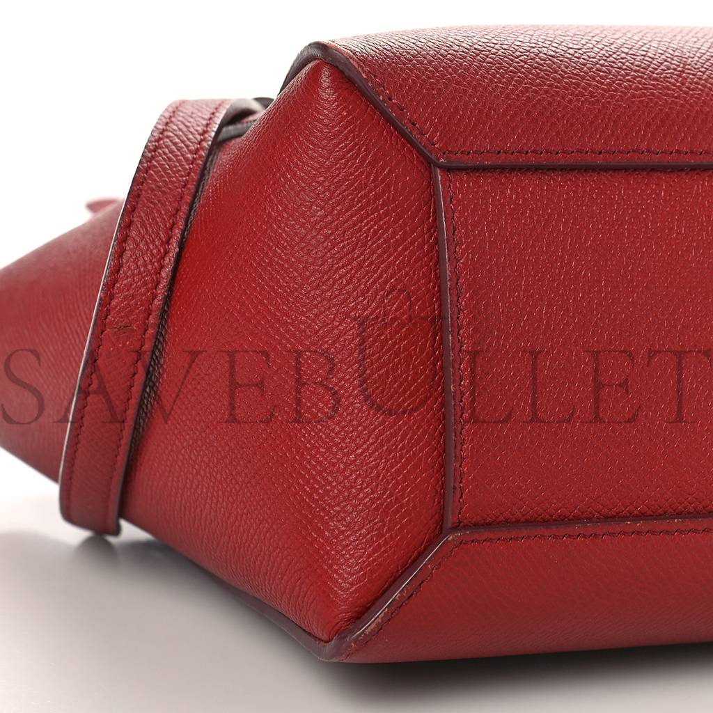 Ce**e grained calfskin nano belt bag ruby (20*19*11cm)