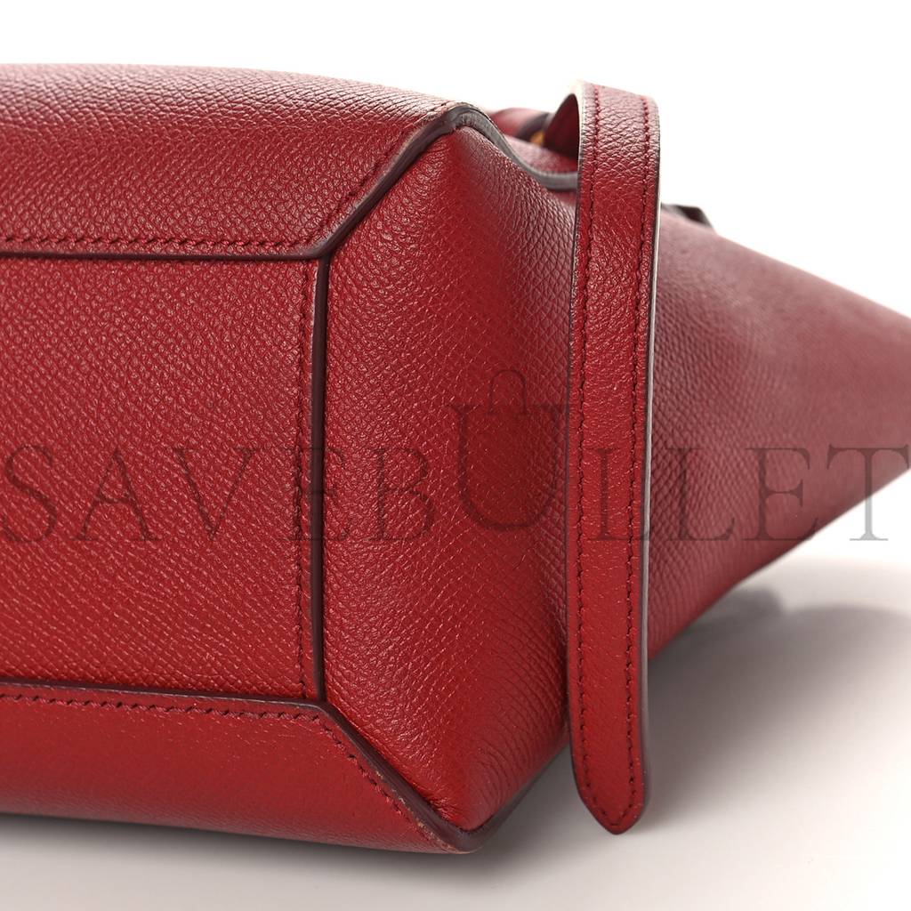 Ce**e grained calfskin nano belt bag ruby (20*19*11cm)