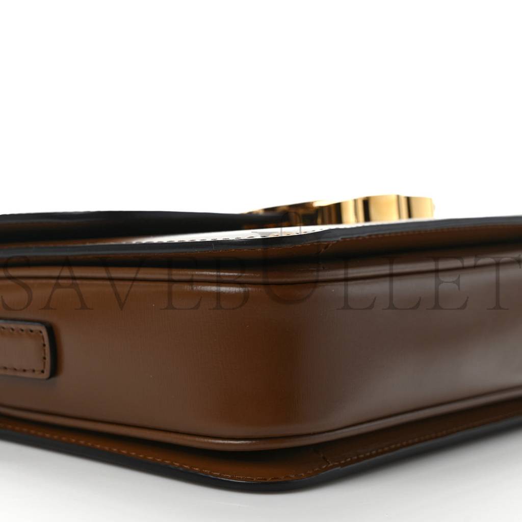 Ce**e shiny calfskin teen triomphe tan (18*14*6cm)