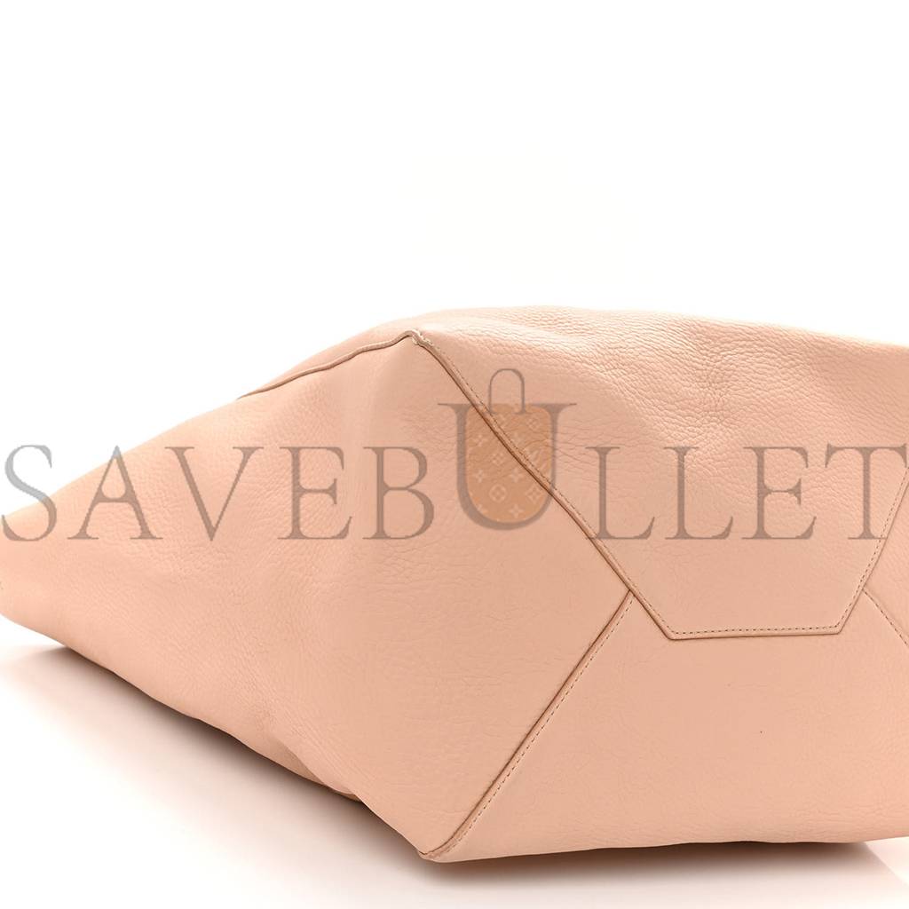 Ce**e soft grained calfskin medium horizontal cabas phantom light blush (28*26*16cm)