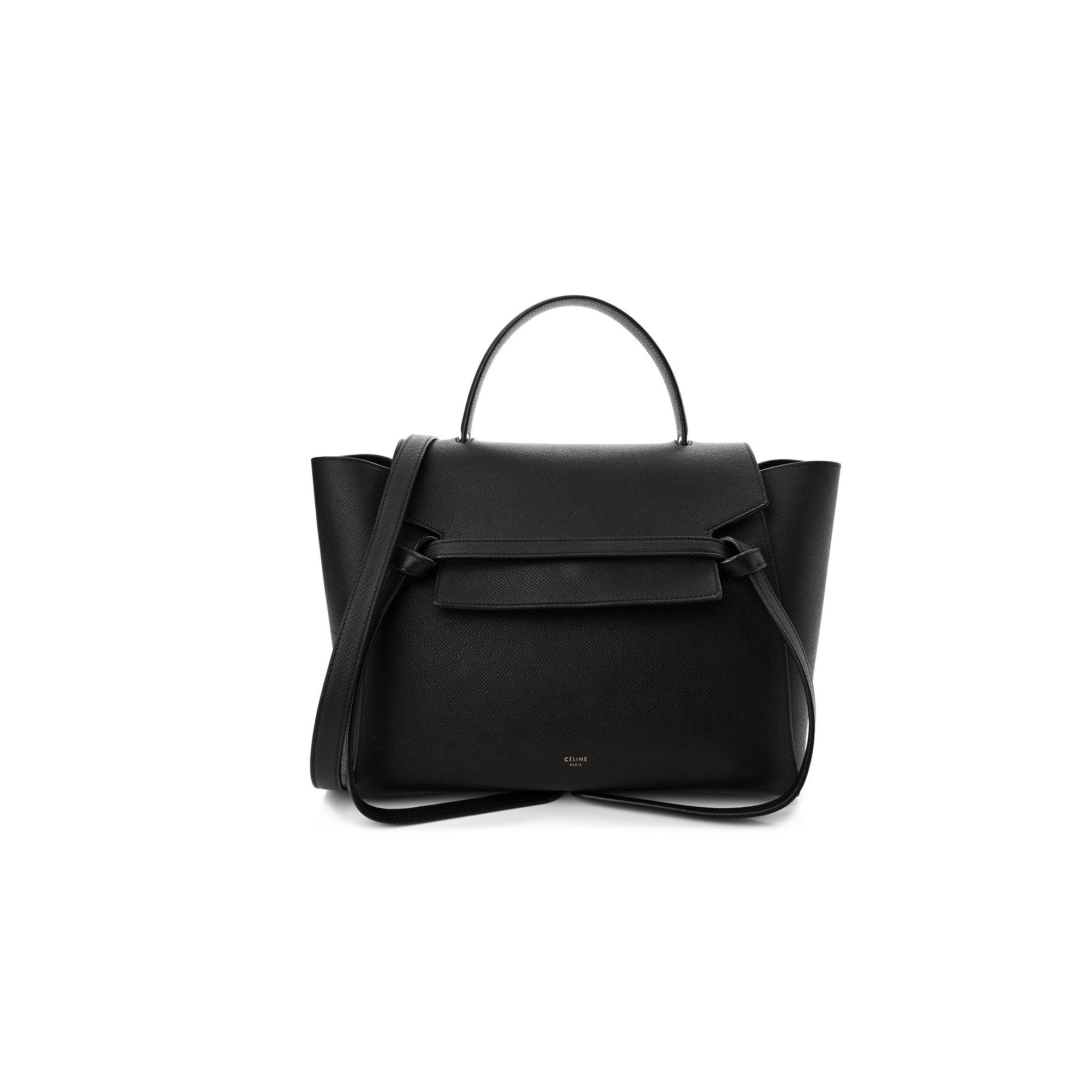 Ce**e grained calfskin mini belt bag black (28*23*17cm)