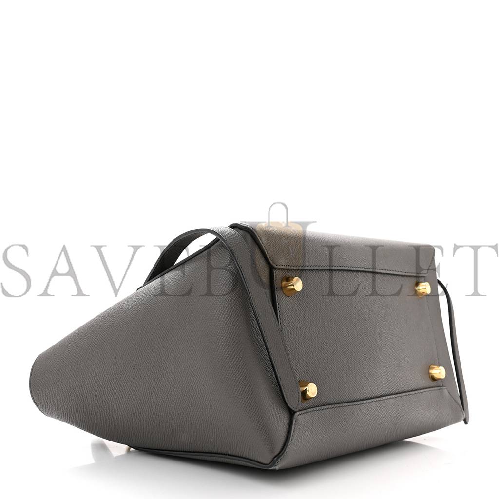 Ce**e grained calfskin mini belt bag grey (28*22*18cm)