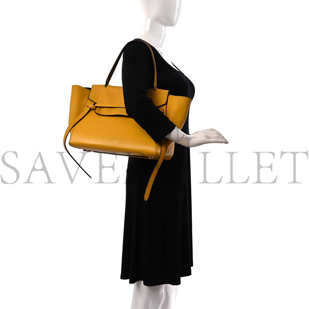 Ce**e baby grained calfskin micro belt bag yellow (33*23*22cm)