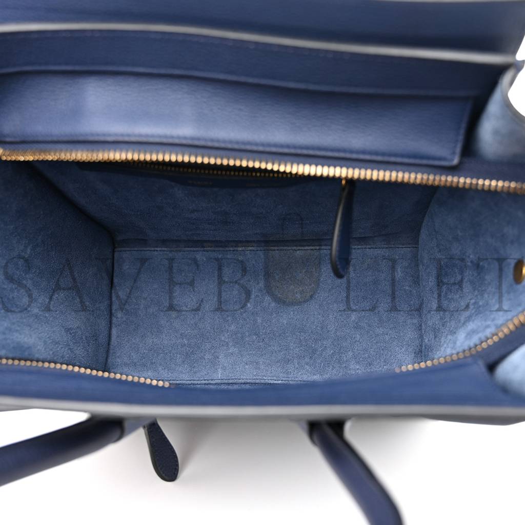 Ce**e drummed calfskin micro luggage marine (26*25*13cm)