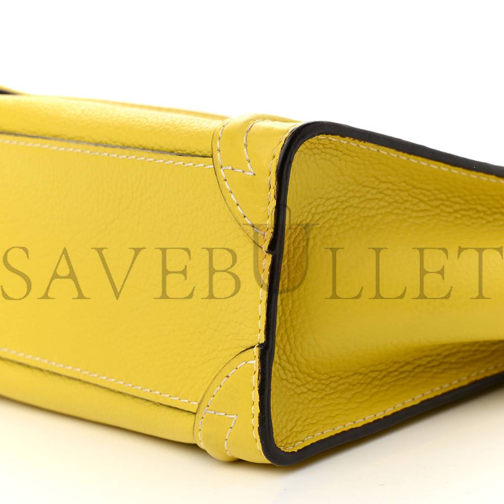 Ce**e drummed calfskin nano luggage citron (20*19*10cm)