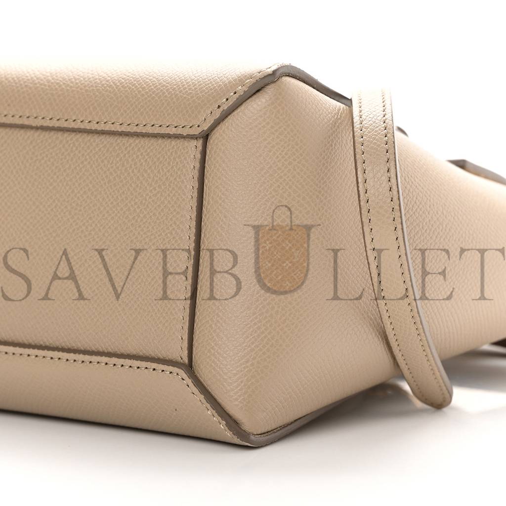 Ce**e grained calfskin nano belt bag light taupe (20*18*11cm)