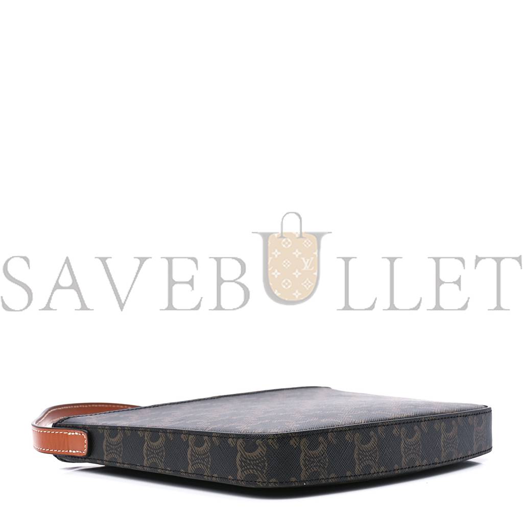 Ce**e triomphe canvas calfskin medium croque bag tan (20*16*3cm)