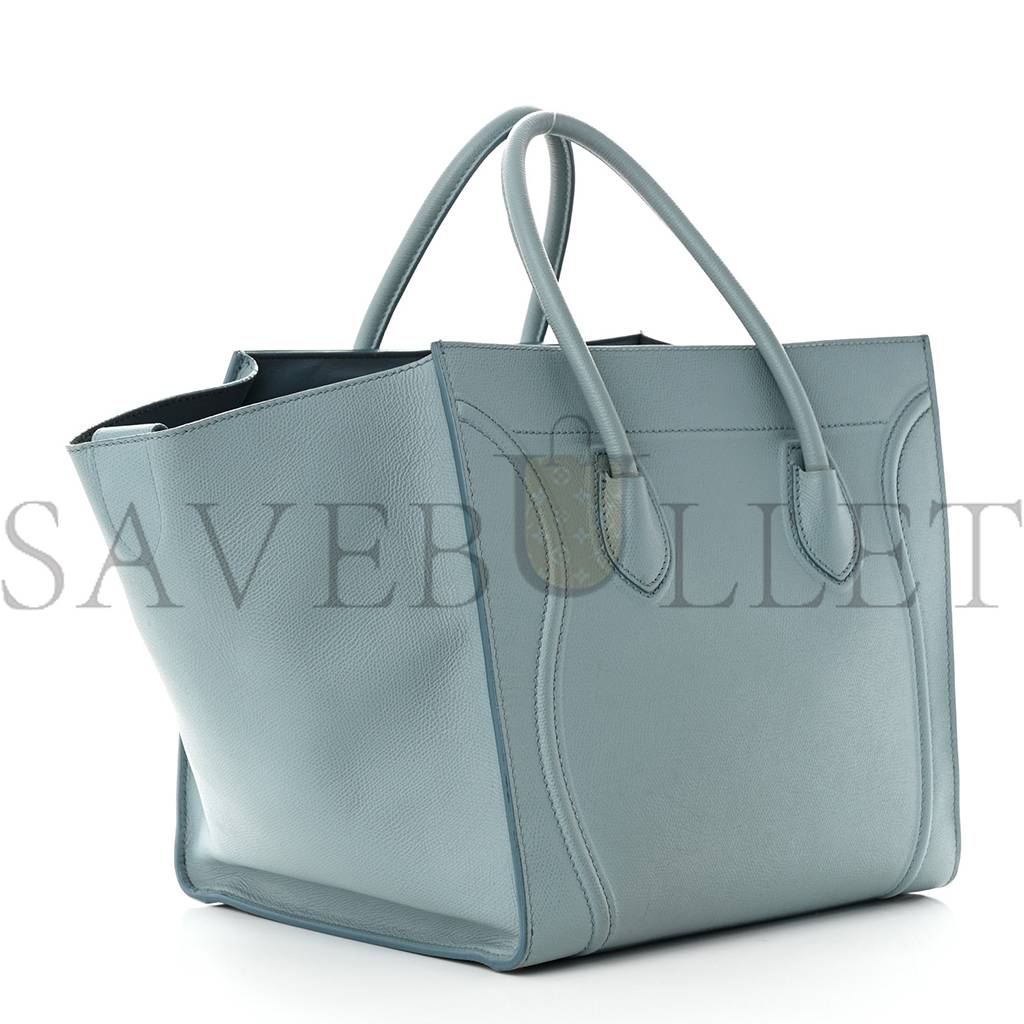 Ce**e grained calfskin medium phantom luggage sky blue (30*29*25cm)