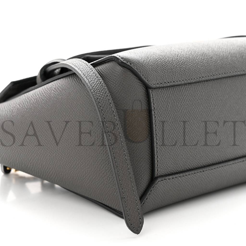 Ce**e grained calfskin nano belt bag grey (20*17*11cm)