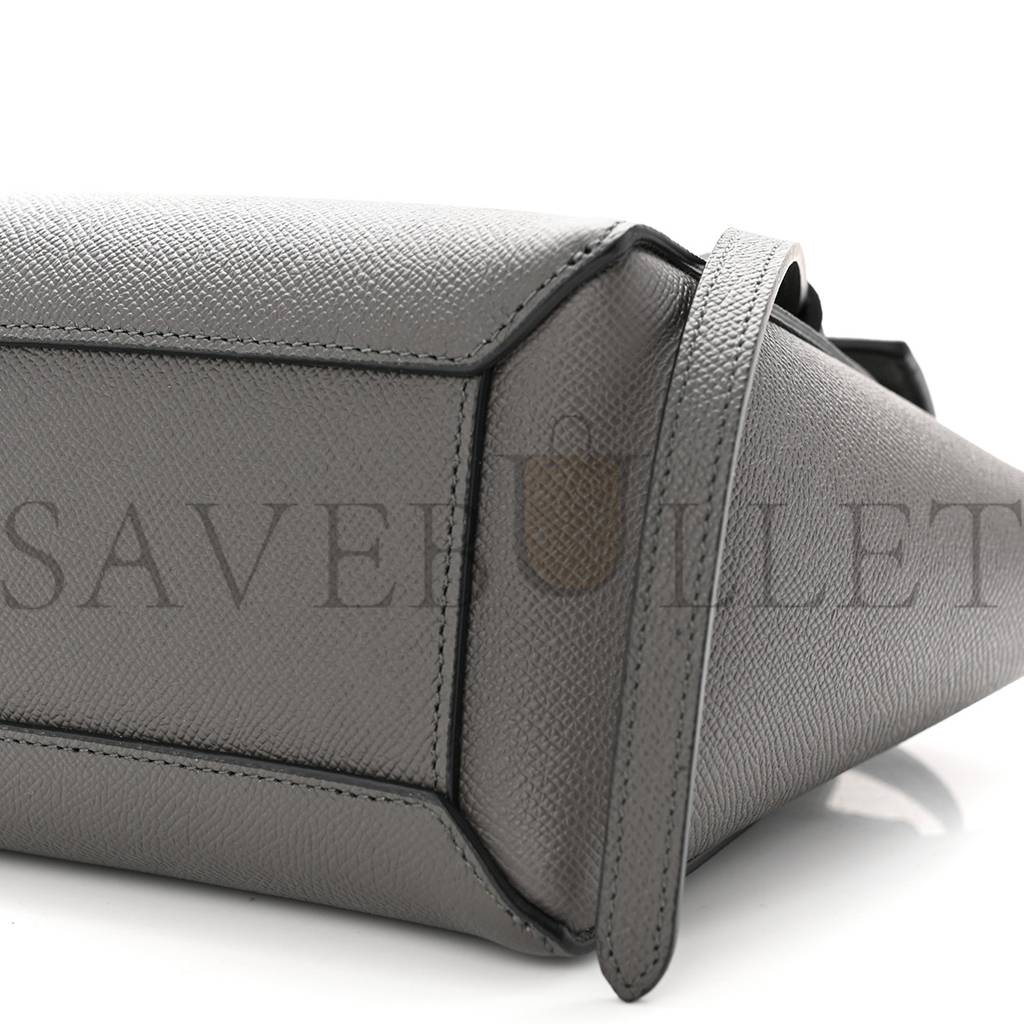 Ce**e grained calfskin nano belt bag grey (20*17*11cm)