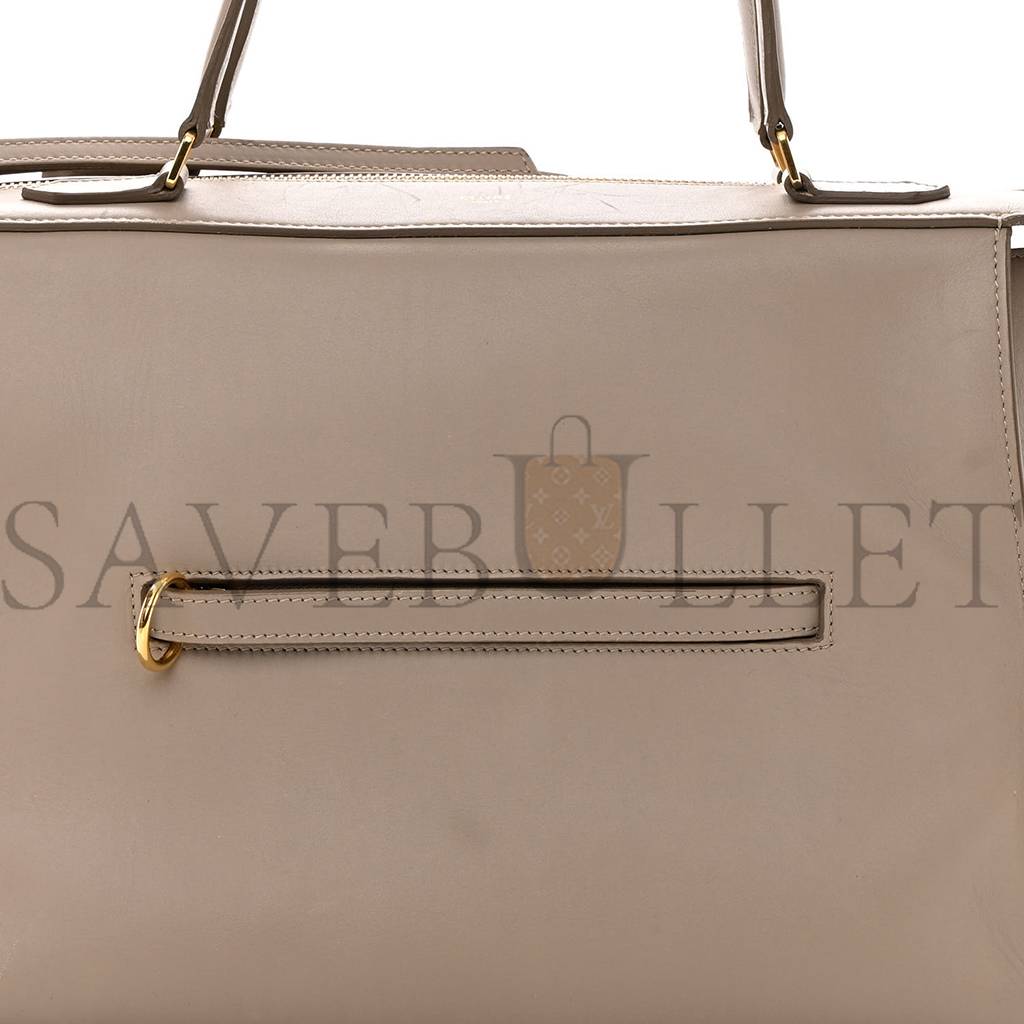 Ce**e smooth calfskin small ring bag light taupe (30*26*17cm)