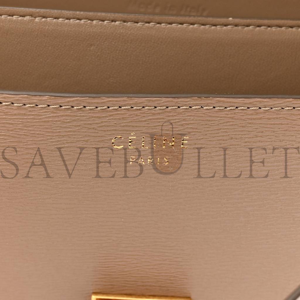 Ce**e liege calfskin medium classic box flap bag taupe (23*17*6cm)