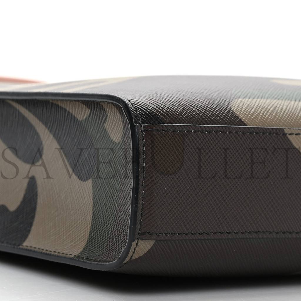 Ce**e canvas calfskin mini vertical cabas khaki (20*17*6cm)