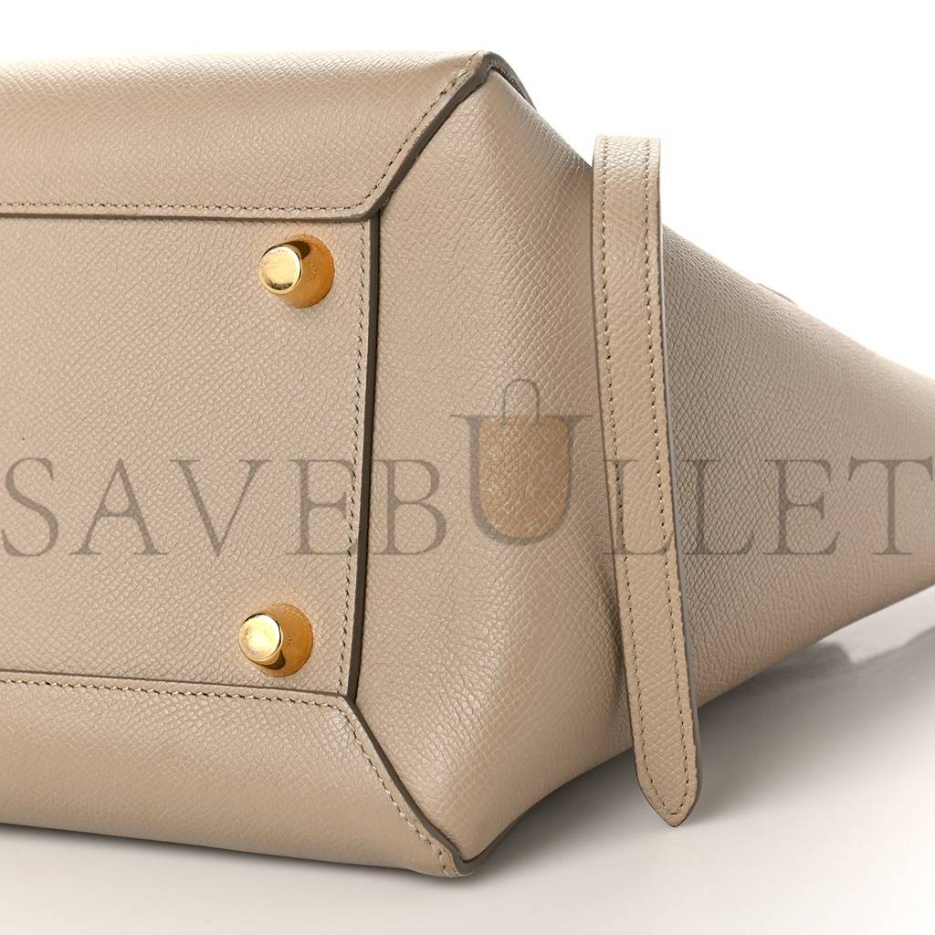 Ce**e grained calfskin mini belt bag light taupe (27*23*17cm)