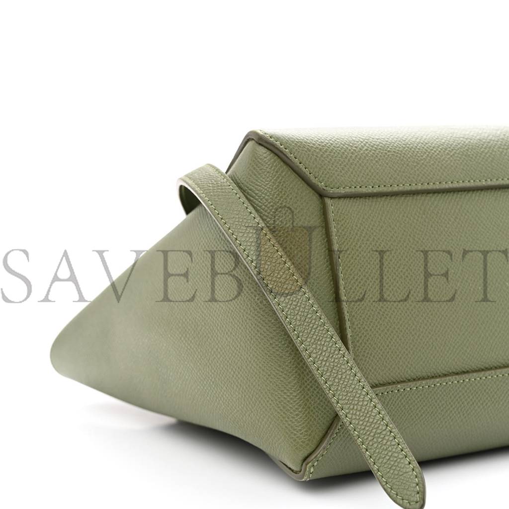 Ce**e grained calfskin micro belt bag army green (23*22*13cm)