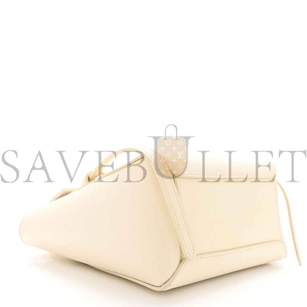 Ce**e grained calfskin nano belt bag white (15*14*8cm)