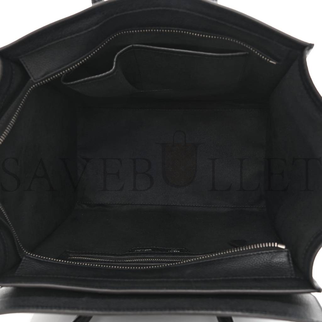 Ce**e drummed calfskin micro luggage black (26*26*14cm)
