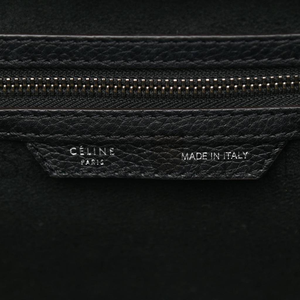 Ce**e drummed calfskin micro luggage black (26*26*14cm)