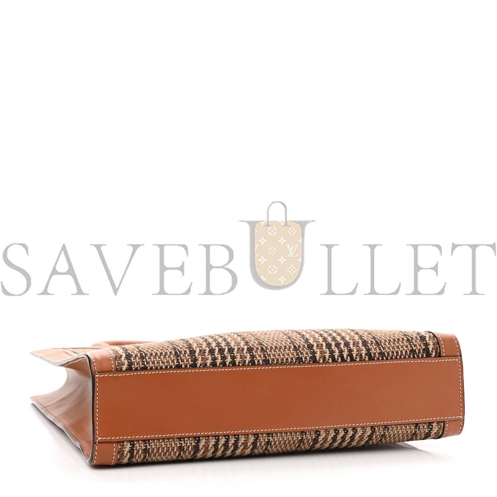 Ce**e calfskin tweed small vertical cabas dark brown (31*28*8cm)