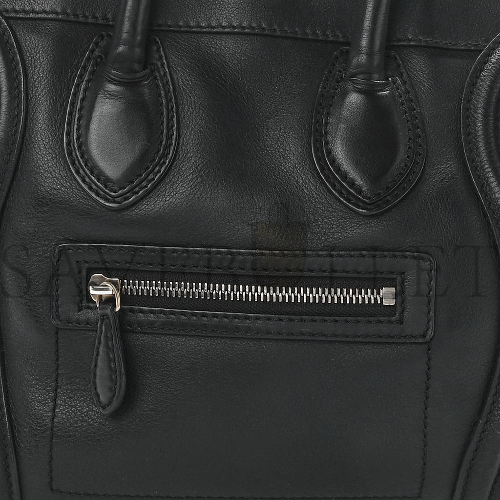 Ce**e smooth calfskin micro luggage black (26*26*14cm)